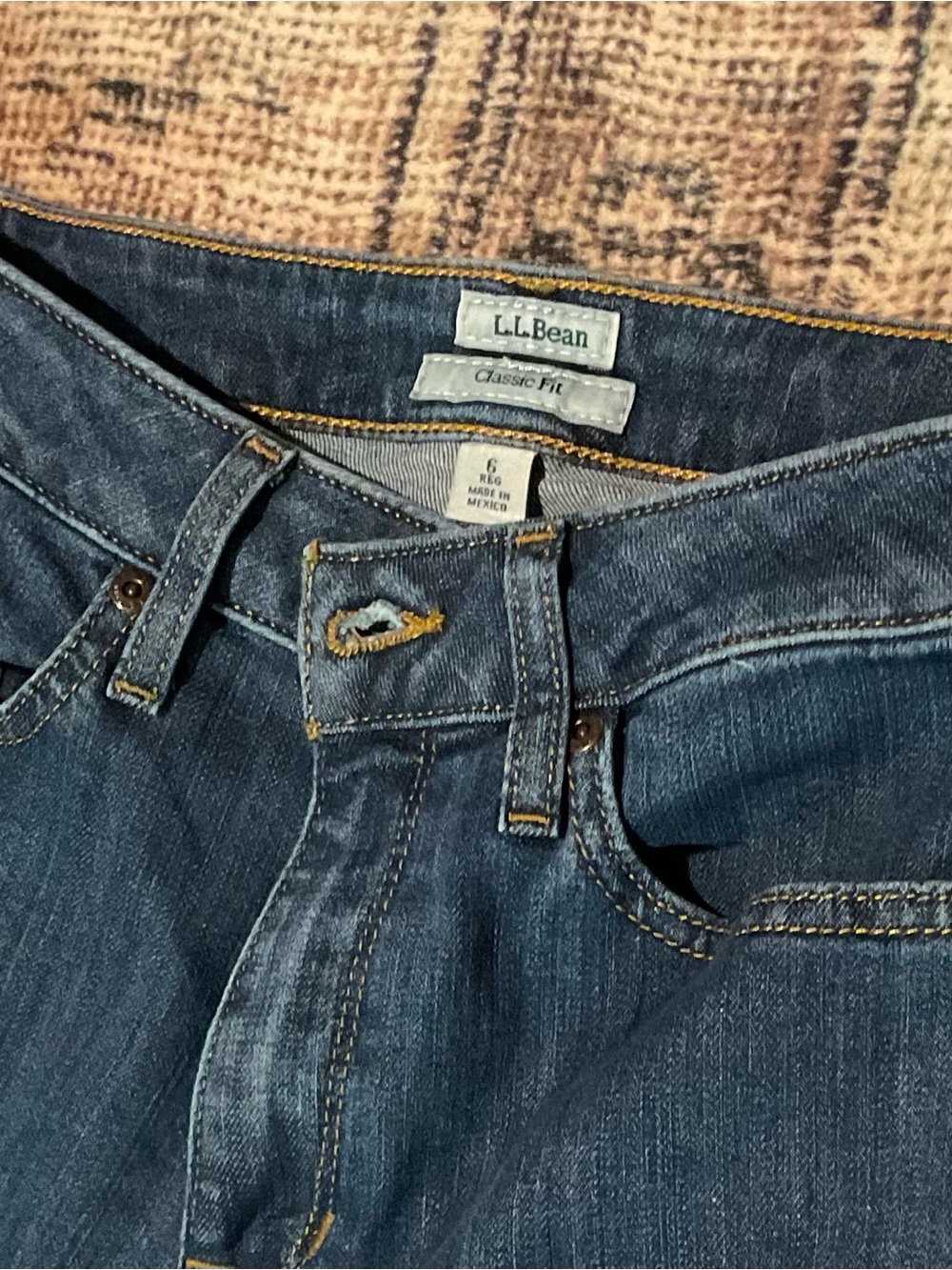 L.L. Bean Women’s Classic Relaxed Fit Jeans in Dark Blue Denim